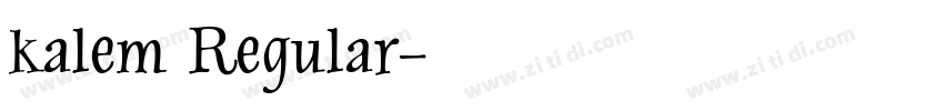 kalem Regular字体转换